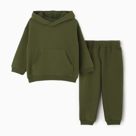 Children's costume (sweatshirt, trousers), green color, height 86 cm