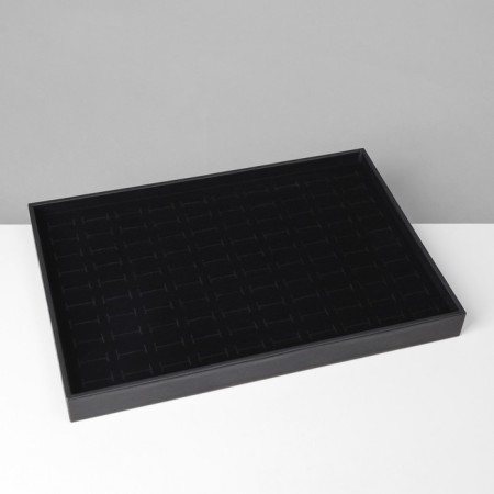 Standing for rings 100 seats, phlock, 35 × 24 × 3 cm, black color-1