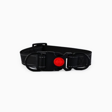 Nylon collar with fastex 2.5 cm, b -black-2