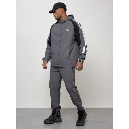 Male tracksuit, size 48, gray color-1