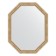 Mirror in the baguette frame, aged silver with weaving 70 mm, 73x93 cm
