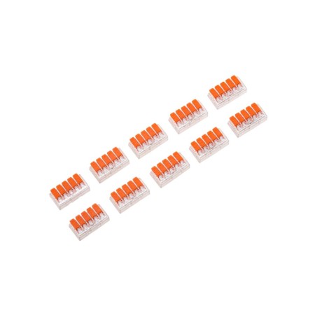Universal compact terminal of QMS 221-415, 5-para-breeding up to 4.0 mm² (blister 10 pcs./Union) Rexant 10-5