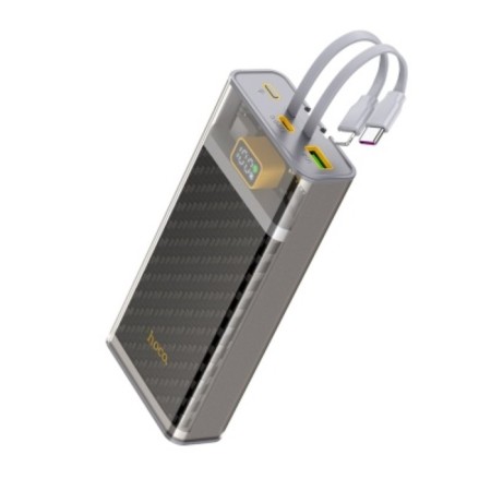 External battery Hoco J104A, 20,000 mAh, 2 Type -C, 1 USB, 1 Micro - USB, 3 A, display, gray-2