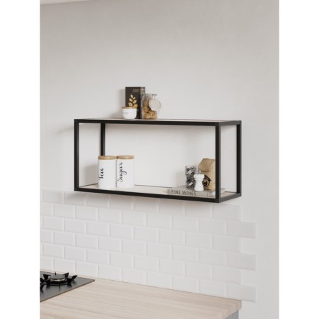 Hinged shelf 800, 800x250x360, black muar/oak sonom-2
