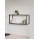 Hinged shelf 800, 800x250x360, black muar/oak sonom