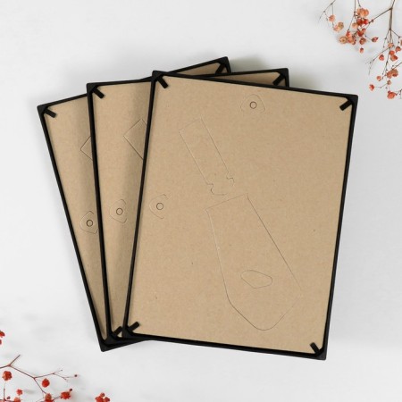 Set of photo frames plastic L-5 15x21 cm (3 pcs.), Black-2