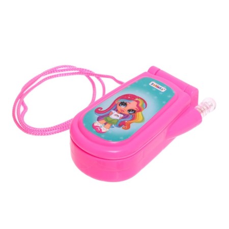 Musical phone "Girls", Russian voice acting, lighting effects, works from batteries, mix-4
