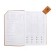Lotted diary, 120x200 mm 128 sheets, leatherette, gray block 70 g/m2, lies, refuge with a colored button, beige