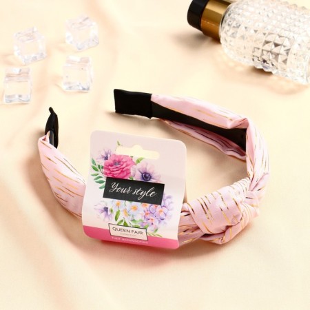 Hair rim "Amata" Golden Thread, 3 cm, pink-1