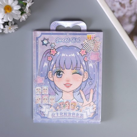 Stickers for creativity "The most beautiful" purple set of 17 sheets 21x16 cm