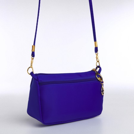 Bag Women's Cross-Bodi with a zipper, blue color-4