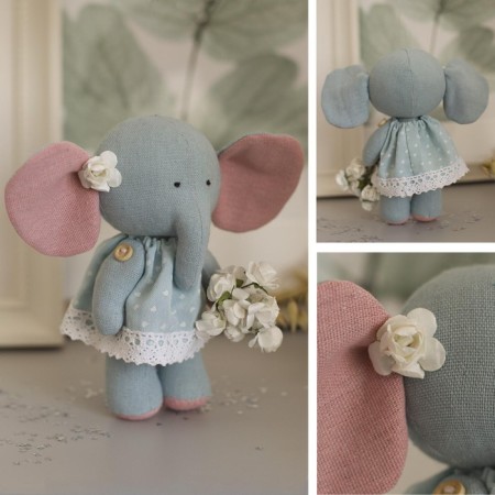 Set for sewing toys-baby "Elephant Teresa", 17 cm-4