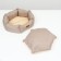 Hexagonal bed, 52 x 50 x 15 cm, matting,