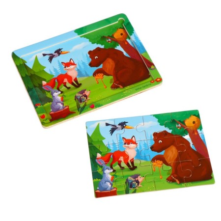 Puzzle "Forest animals", 15 x 11 cm-3