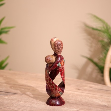 Abstraction "Family" wood 23 cm-1