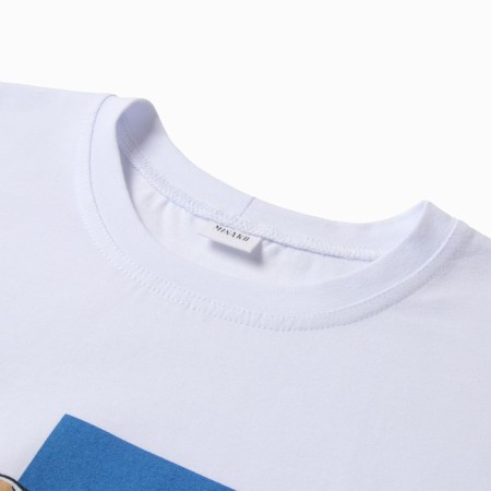 Women's T -shirt Minaku: Exclusive Print, white color, size 42-1
