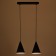 Lamp Bayerlux suspension Bayerlux 2he14 40W Black D = 16, h = 20+60 cm