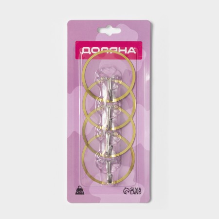 Hooks self -adhesive delaw Gold, 4 pcs, 6 × 6 × 2 cm, transparent-6