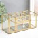 Casket glass for cosmetics and jewelry with a drawer "Golden pattern" 10.3x10.3x23.3 cm