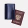 Cover for passport, blue color