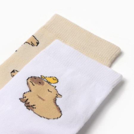 A set of female socks KAFTAN "Capybara" p. 36-40 (23-25 ​​cm), 2 pairs-2