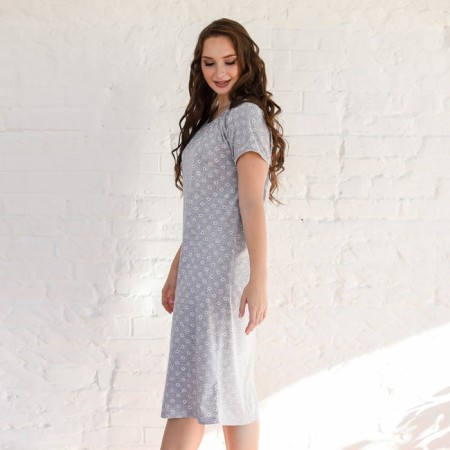 Night shirt female, gray color, size 52-1