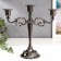 Summier Metal for 3 candles "conciseness" color black chrome 25.5x27x10 cm