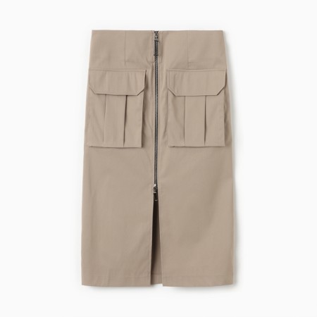 Women's skirt with Minaku: Safari beige color, river 44-5
