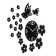 Watching interior watches, 3D "Flowers and butterflies", silent, sticker, large, D-15 cm