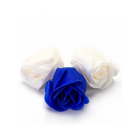 Soap roses, blue and white, set of 9 pcs.-12