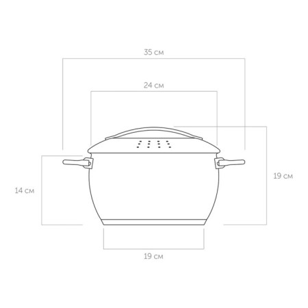 A pan with a glass cover Nadoba Maruska, D = 24 cm, 5.5 liters-6