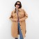 Jacket elongated female minku beige color, rr 42