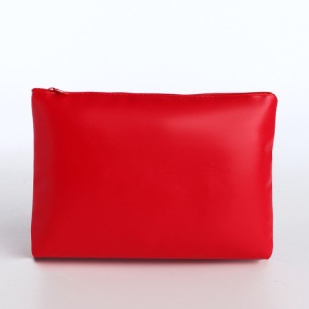 Cosmetic bag with lightning, red color-1