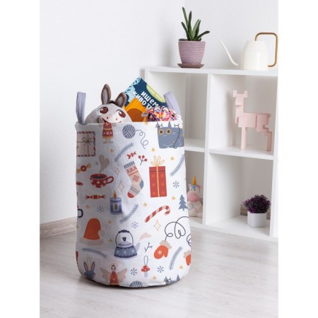 Basket for toys "Festive cat, size 35x50 cm