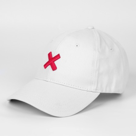 Women's cap YES/No, with tape, white color, rr 56-1