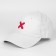 Women's cap YES/No, with tape, white color, rr 56