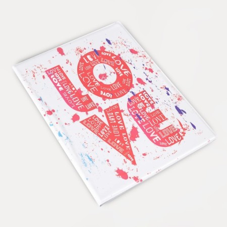 Folder for documents, 2 sets, white color, "love"