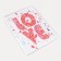 Folder for documents, 2 sets, white color, "love"