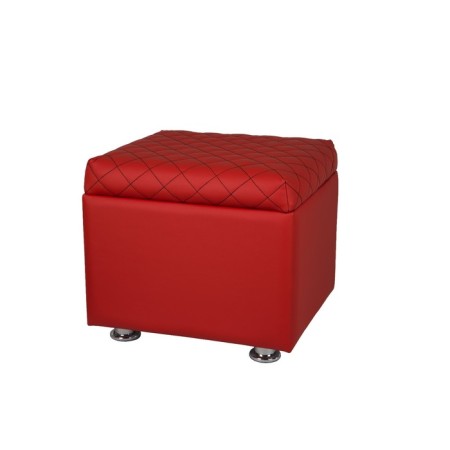 Puff with Vega lid, 430x480x430, red
