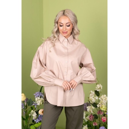 Female shirt, size 52, beige color-13