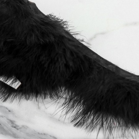 Braid with feathers Marabu, 8-10 cm, 5 ± 0.5 m, black color-1