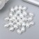 A set of plastic beads, 9x7 mm, 100 pcs/unit (white)