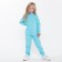Costume (jumper, trousers), children are launched, turquoise color, height 98 cm