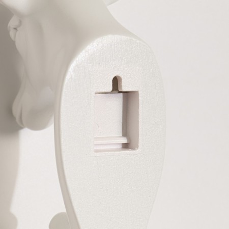 Nast-Hall decor "Deer" 16.5 x 16 cm, white-4