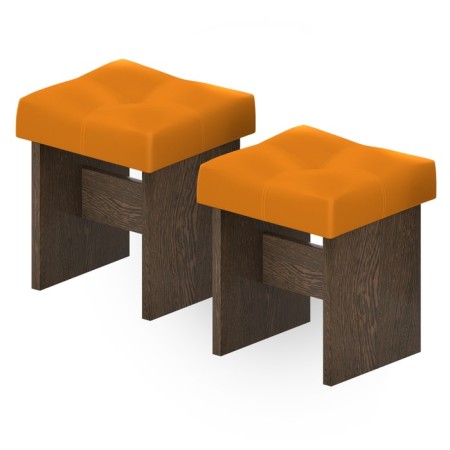 Banquet set, 2 pcs, tsavoal wenge color / orange