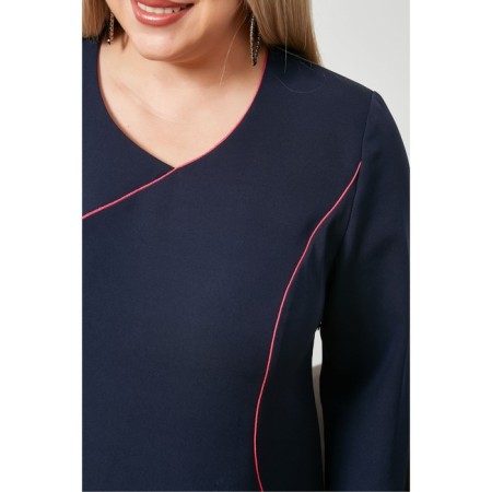 Women's dress, size 58, dark blue color-3