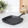 Pan grill Cast iron shade "Square", 23 × 23 cm, with a drain and a pen, black color