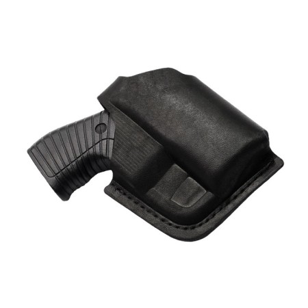 Formed belt holster with a spring, under the OSA-PB-4-2 system, leather