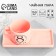 Tea couple ceramic "March 8", mug 150 ml, saucer 17.5x8 cm, pink color