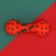 The food toy "New Year's bone" for dogs, red, 12 cm